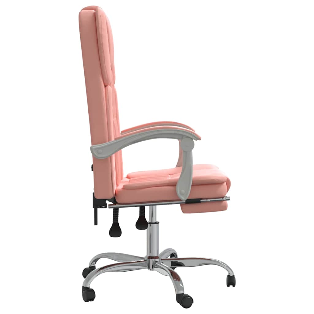 Poltrona da Ufficio Reclinabile Rosa in Similpelle