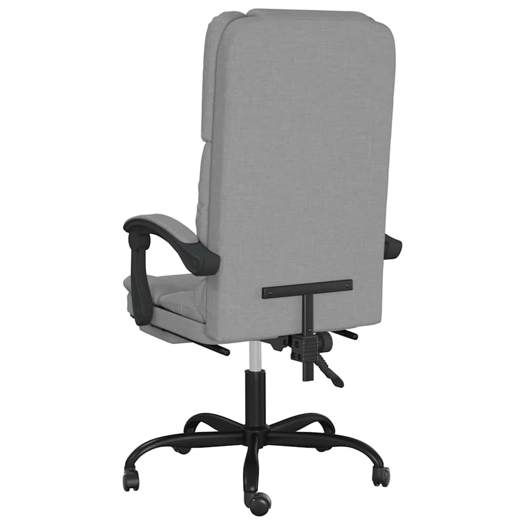 Sedia da Ufficio Massaggio Reclinabile Grigio chiaro in Tessuto