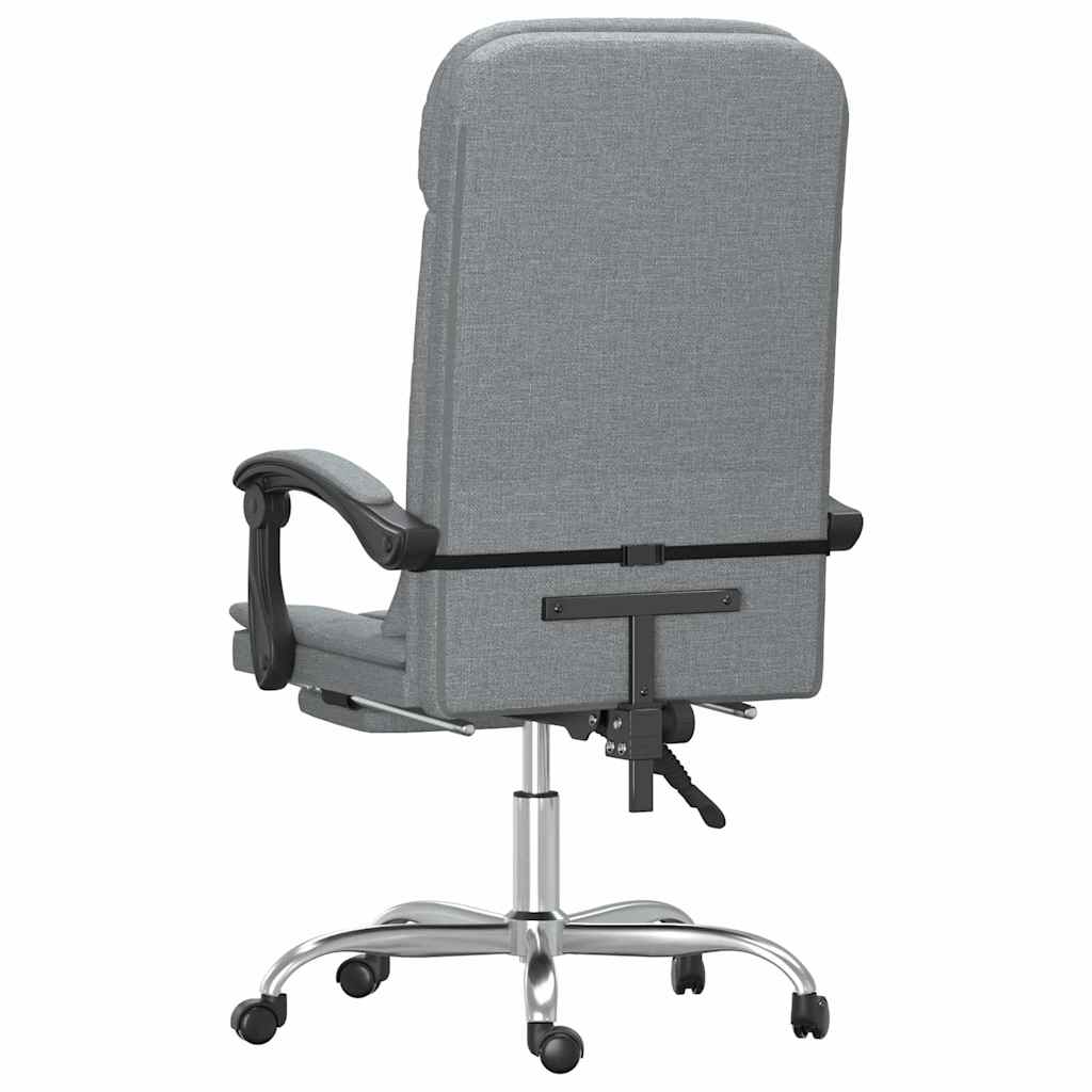 Sedia da Ufficio Massaggio Reclinabile Grigio chiaro in Tessuto