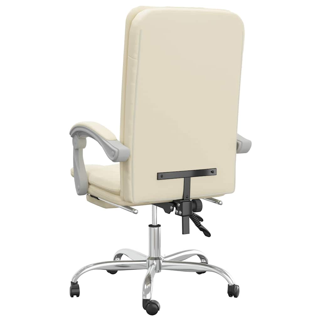 Poltrona da Ufficio Reclinabile Crema in Similpelle