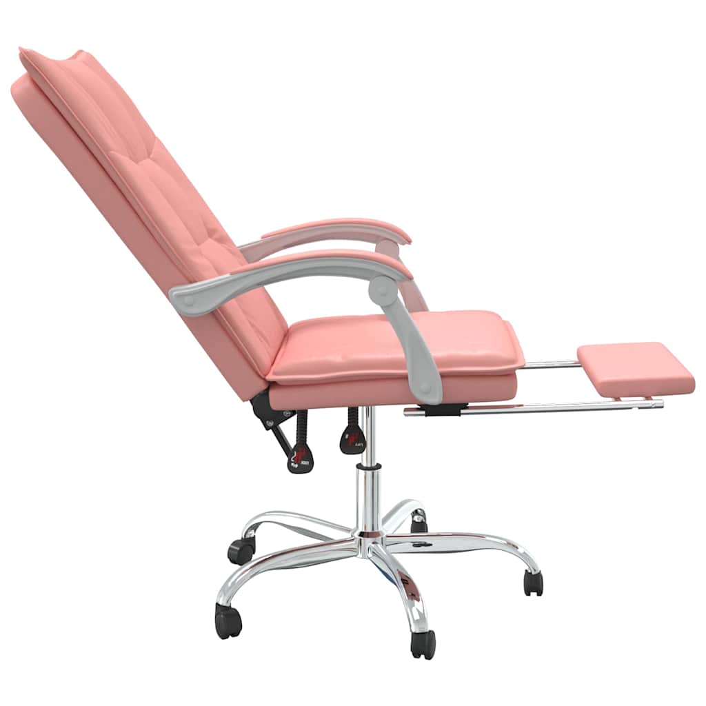 Poltrona da Ufficio Reclinabile Rosa in Similpelle