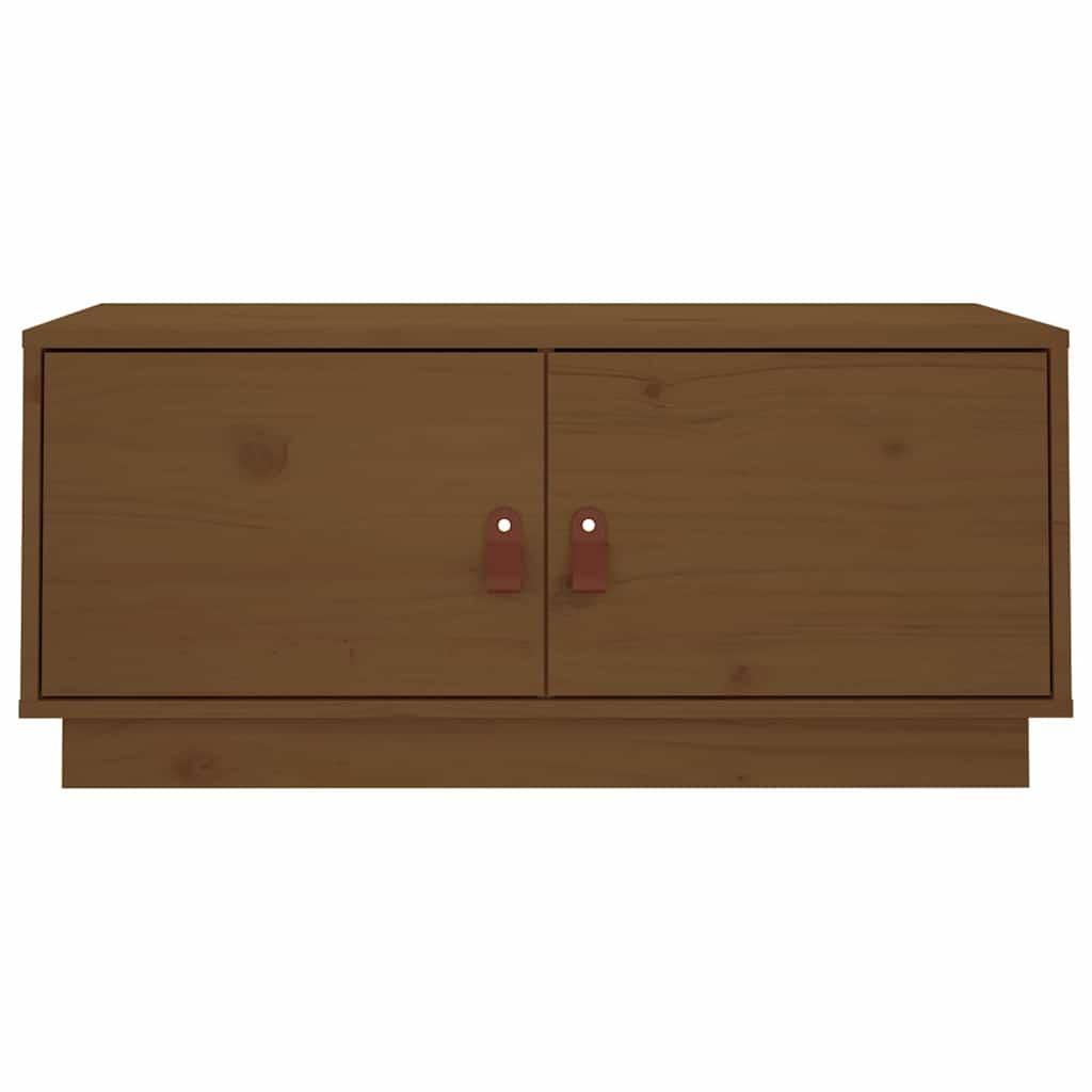 Tavolino da Salotto ambra 80x50x35 cm in Legno Massello di Pino