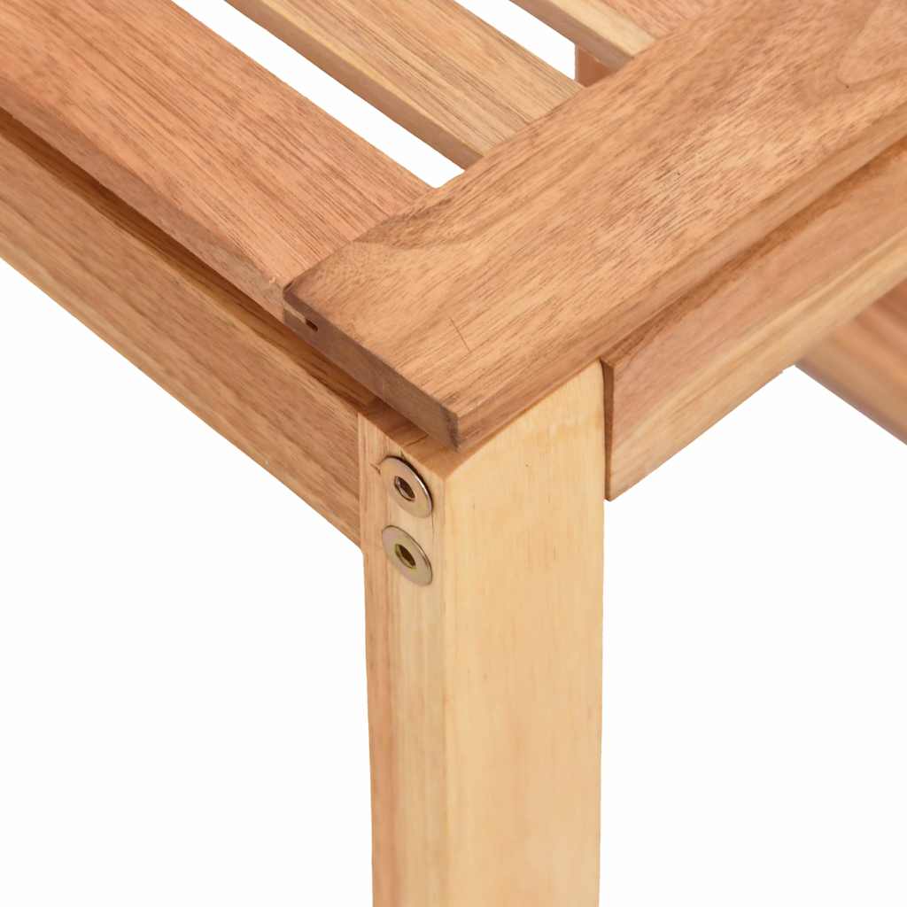 Sgabello da Bagno 40x30x46 cm in Legno Massello di Noce