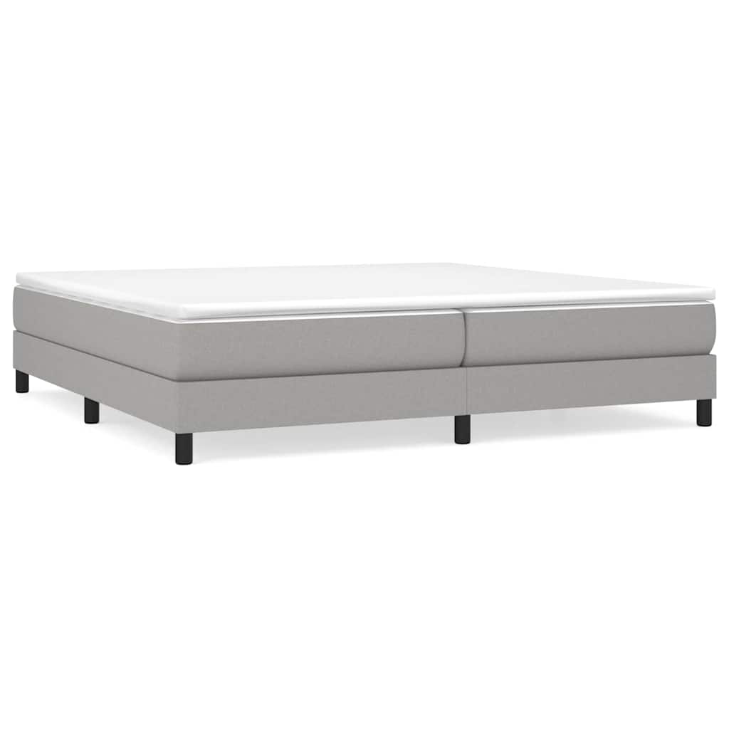 Struttura Letto a Rete a Molle Grigio Chiaro 200x200 cm Tessuto