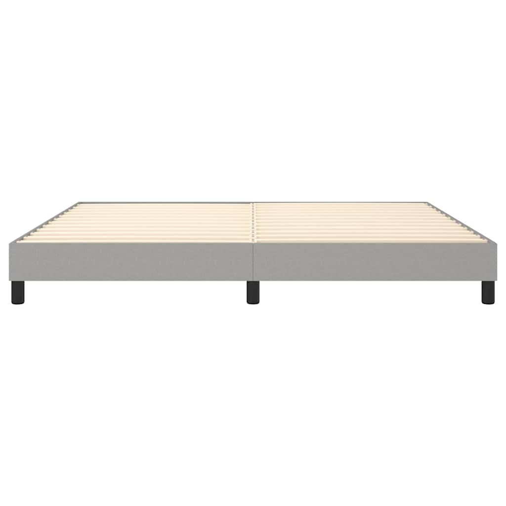 Struttura Letto a Rete a Molle Grigio Chiaro 200x200 cm Tessuto