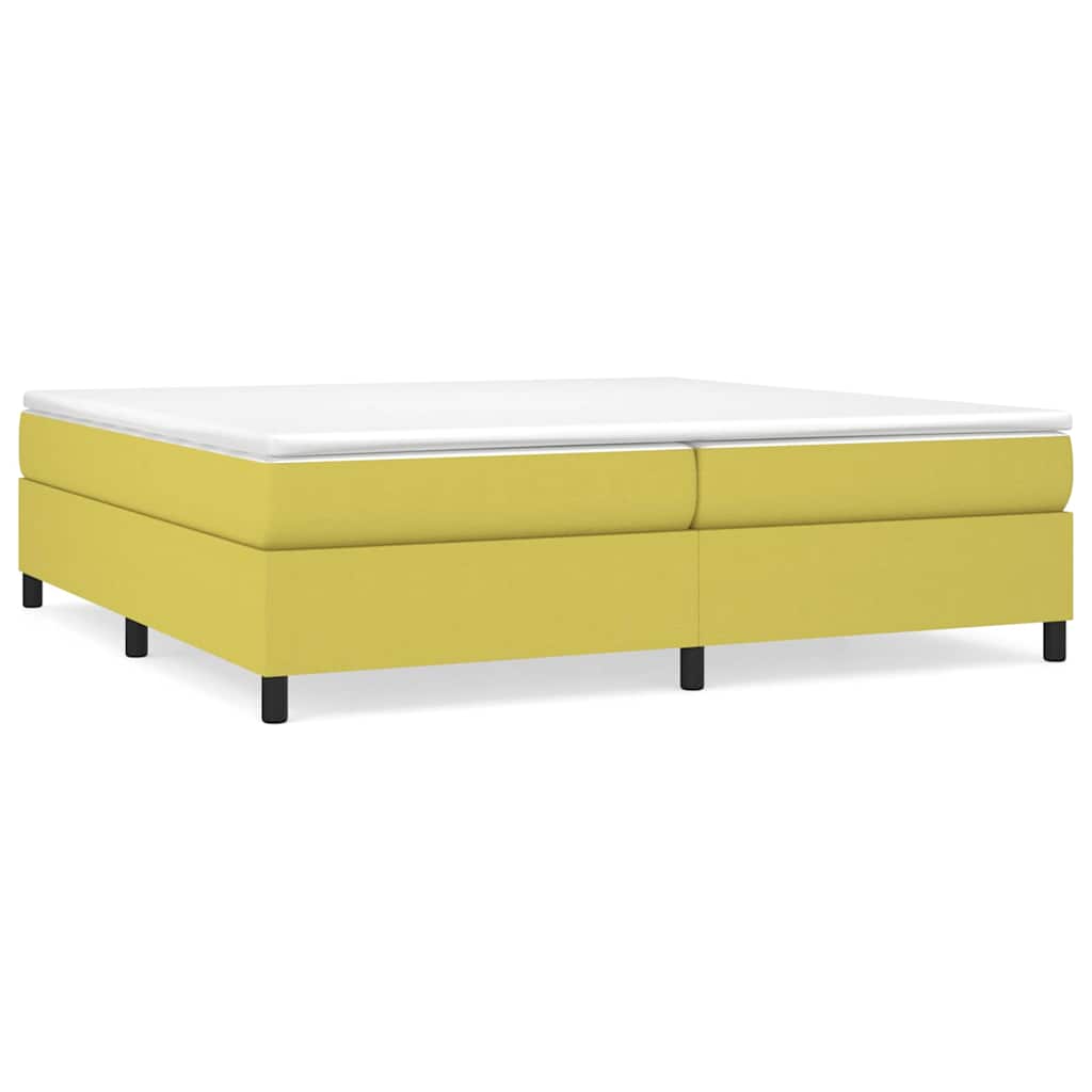 Struttura Letto a Rete a Molle Verde 200x200 cm in Tessuto