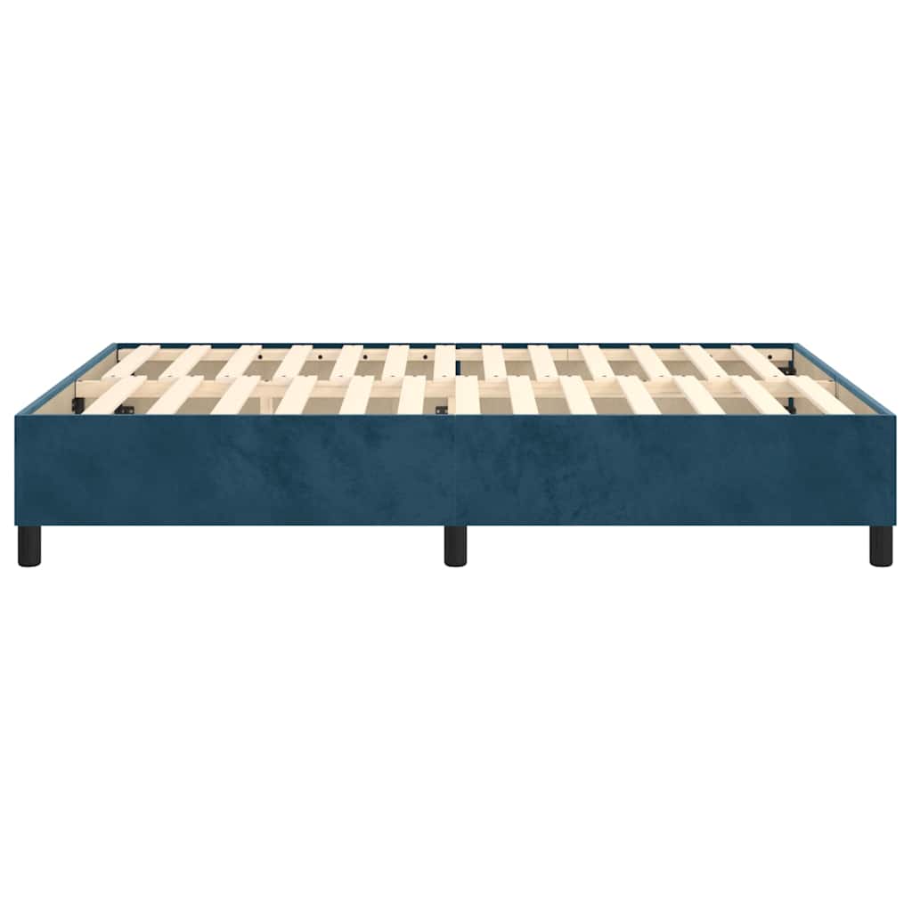 Struttura Letto a Rete a Molle Blu Scuro 140x200 cm Velluto