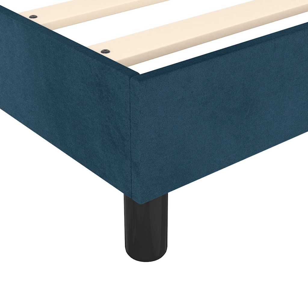 Struttura Letto a Rete a Molle Blu Scuro 140x200 cm Velluto