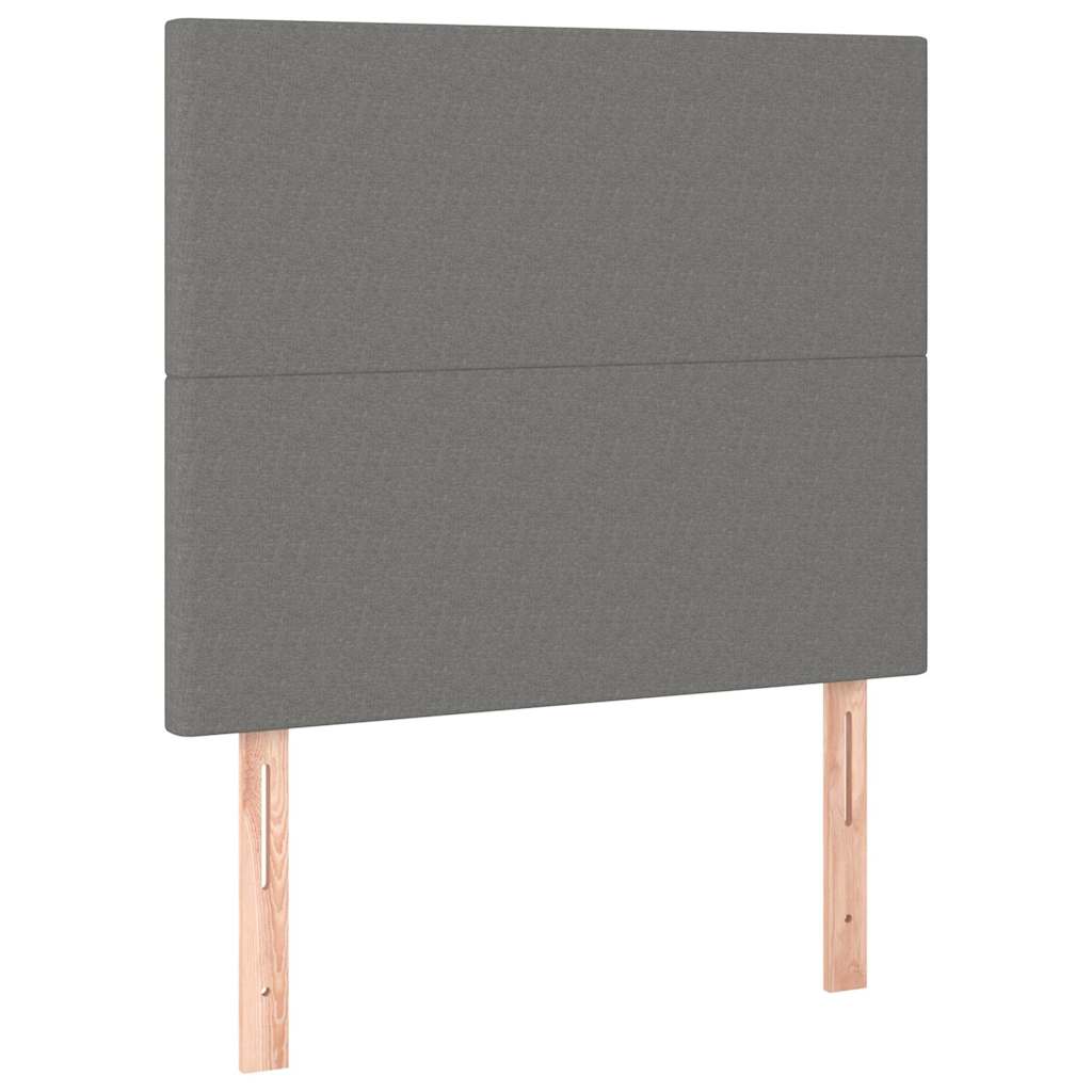 Testiera Grigio Scuro 100x5x118/128 cm Tessuto