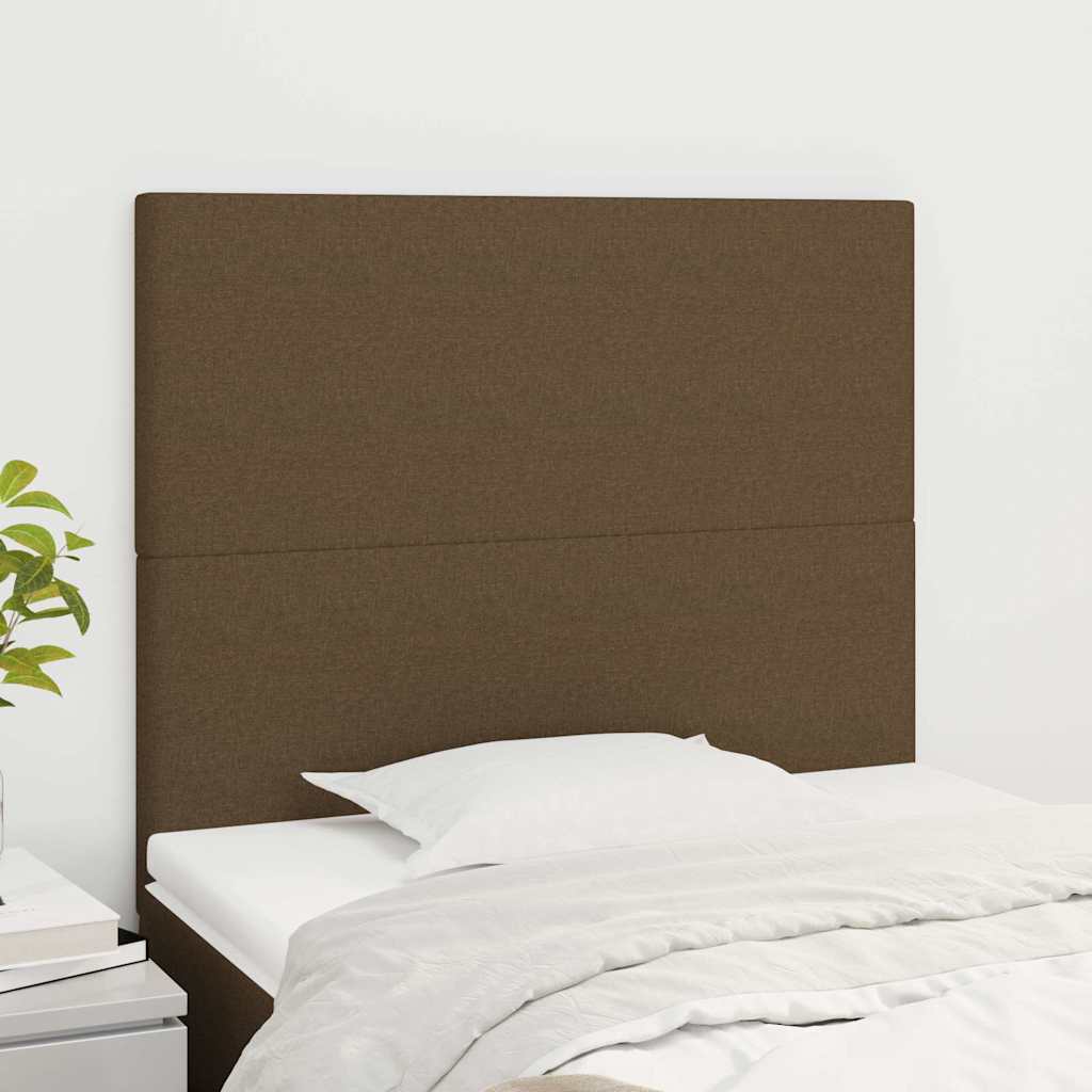 Testiera Marrone Scuro 100x5x118/128 cm Tessuto