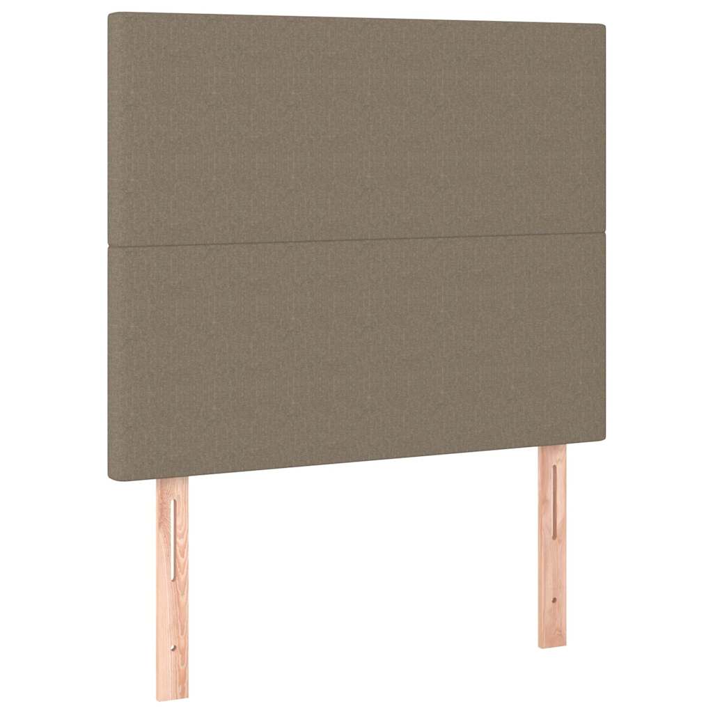 Testiera per letto tortora 100x5x118/128 cm in tessuto