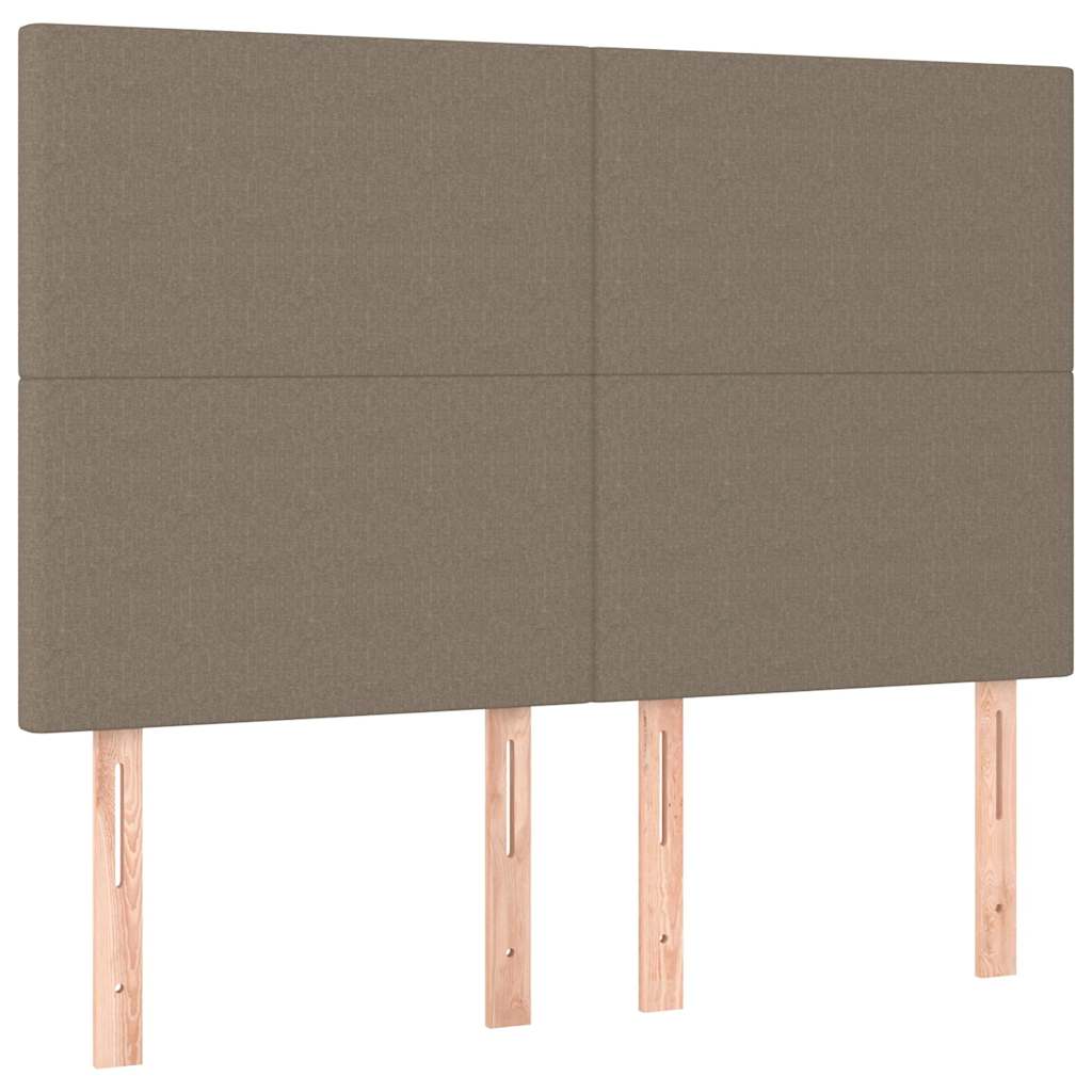 Testiera per letto Tortora 144x5x118/128 cm Tessuto