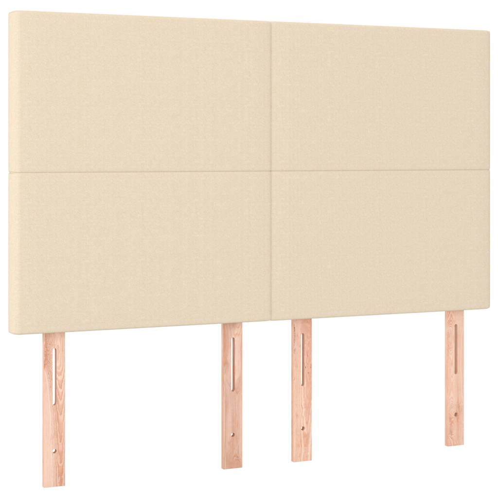 Testiera Crema 144x5x118/128 cm Tessuto
