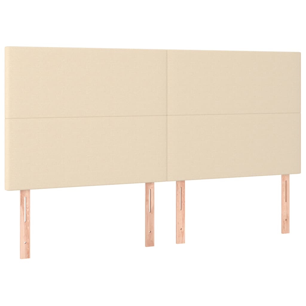 Testiera Crema 160x5x118/128 cm Tessuto
