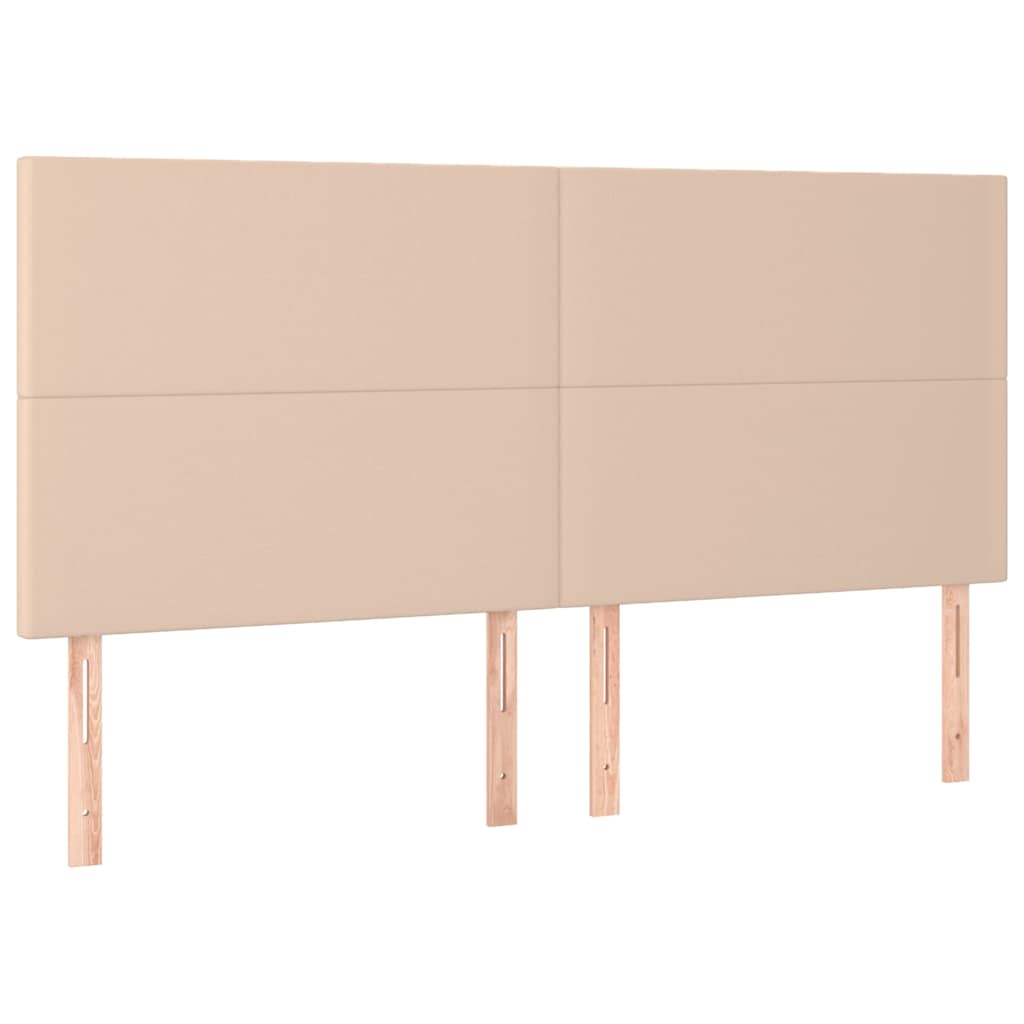 Testiera Cappuccino 200x5x118/128 cm in Similpelle