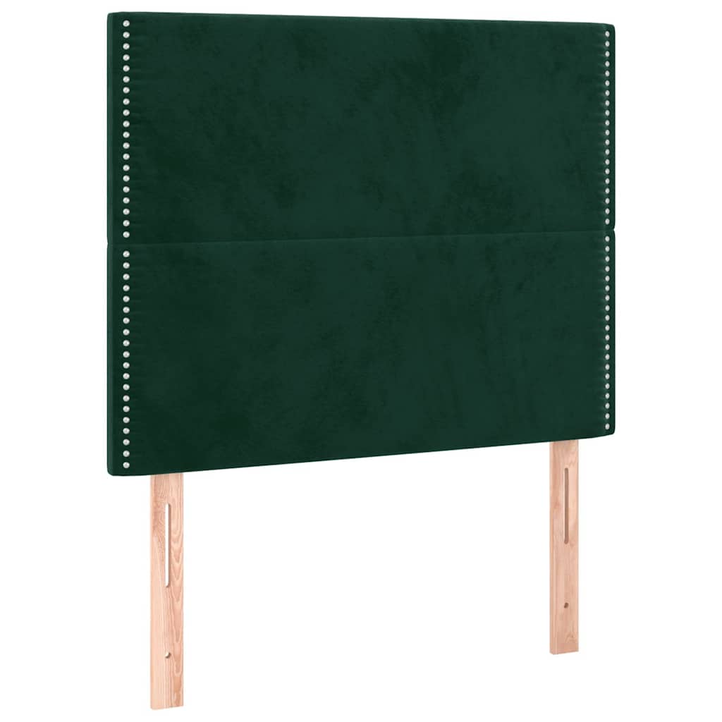 Testiera Verde Scuro 90x5x118/128 cm Velluto