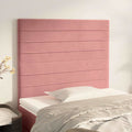 Testiera Rosa 80x5x118/128 cm Velluto