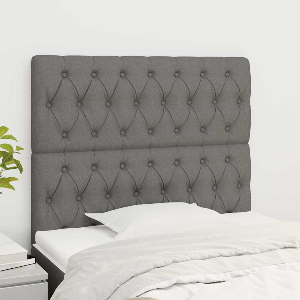 Testiera Grigio Scuro 90x7x118/128 cm Tessuto