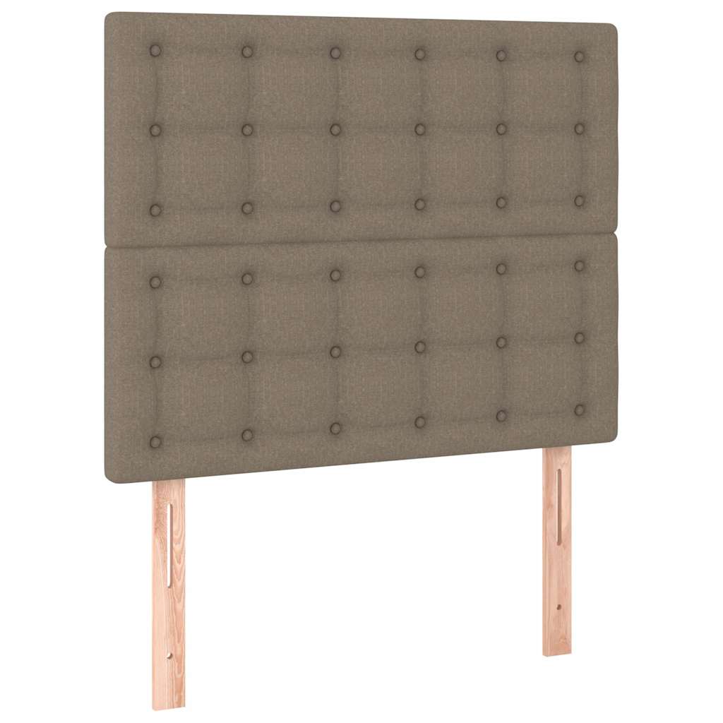 Testiera per letto tortora 90x5x118/128 cm in tessuto