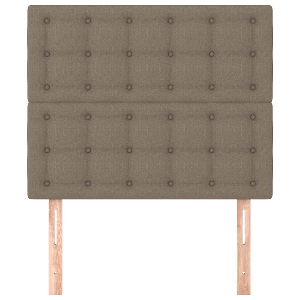 Testiera per letto tortora 90x5x118/128 cm in tessuto