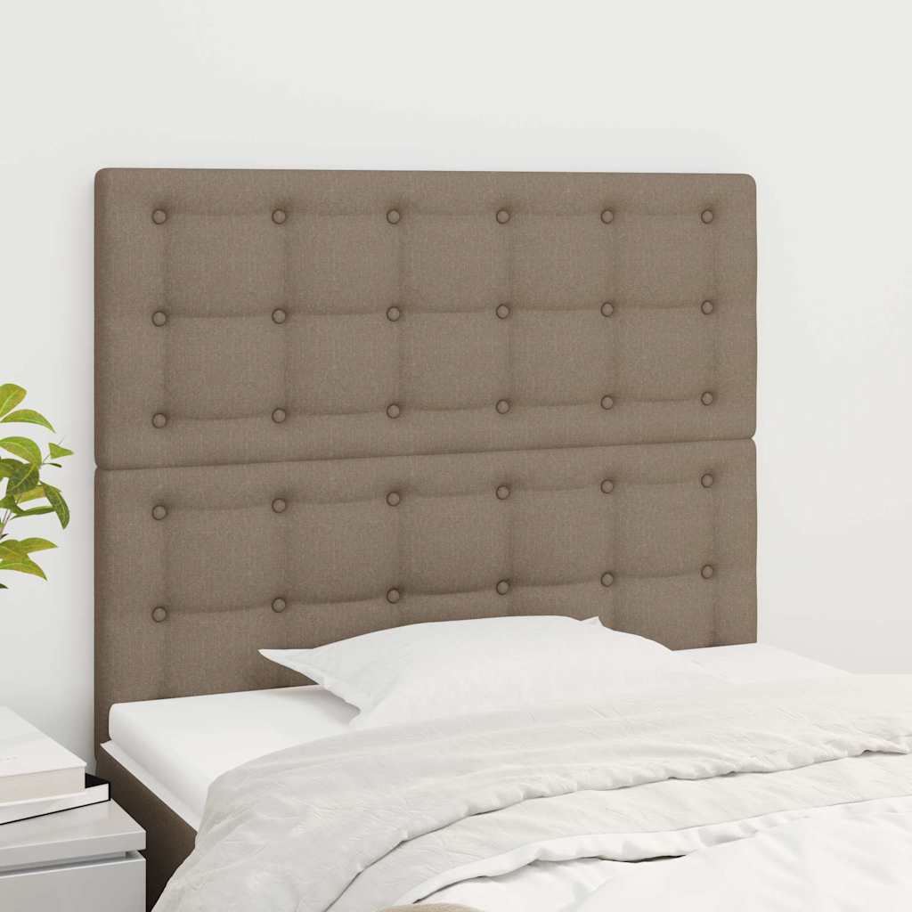 Testiera per letto tortora 90x5x118/128 cm in tessuto