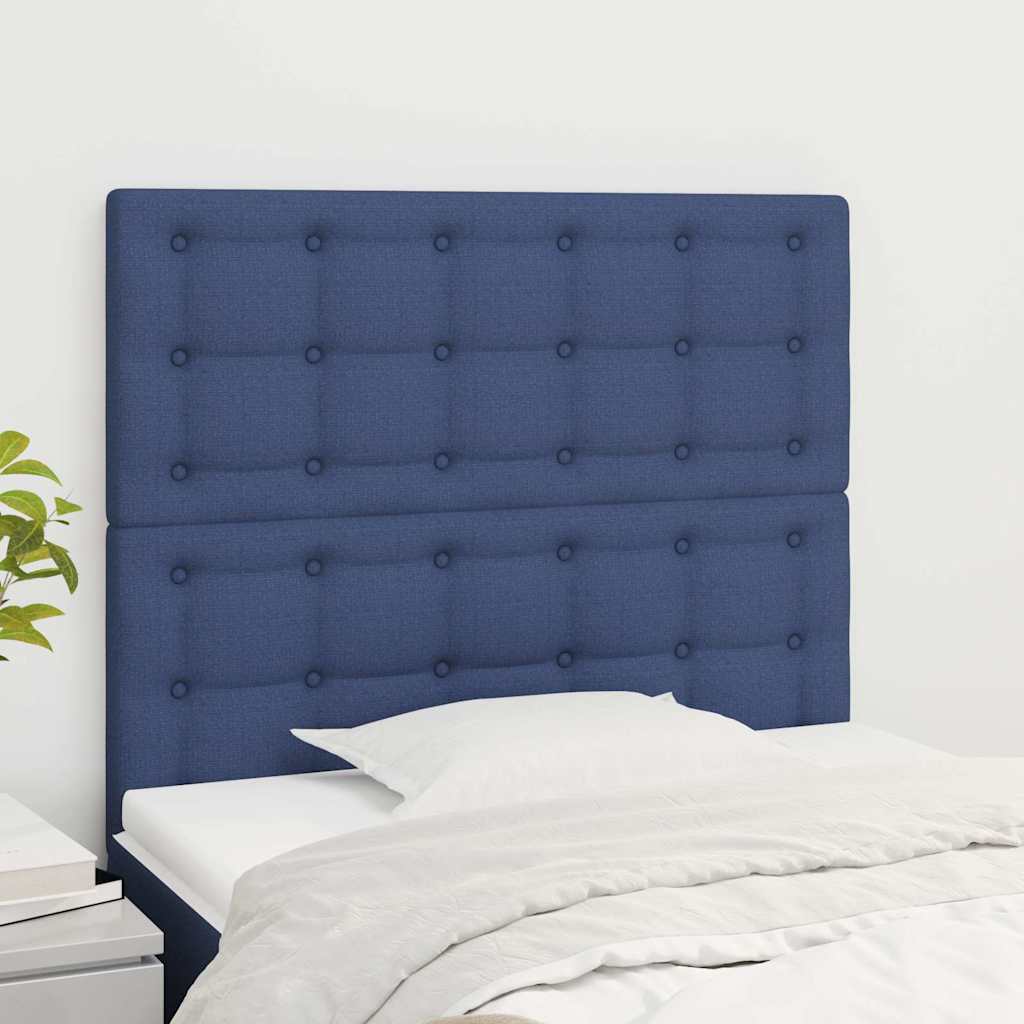 Testiera Blu 90x5x118/128 cm Tessuto
