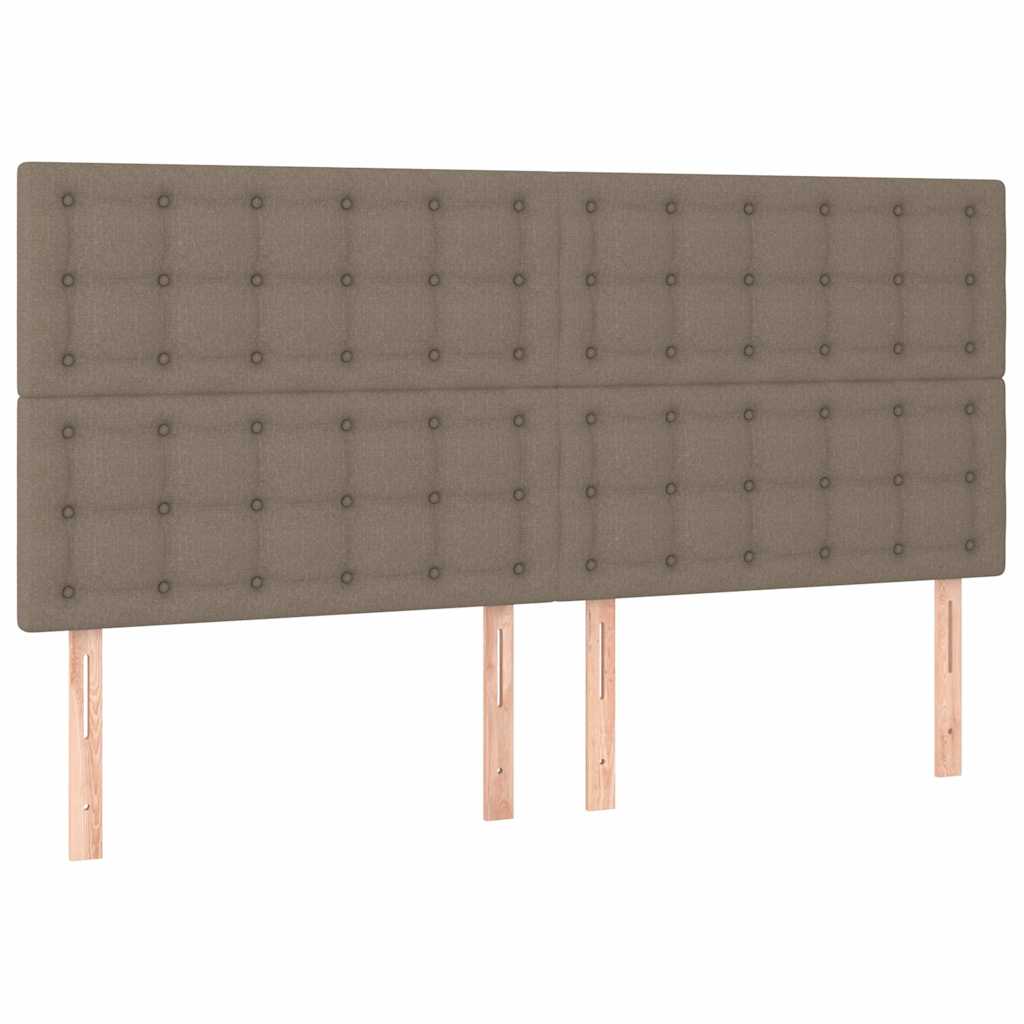 Testiera per letto Tortora 200x5x118/128 cm Tessuto