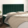 Testiera Verde Scuro 200x5x118/128 cm Velluto