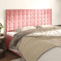 Testiera Rosa 200x5x118/128 cm Velluto