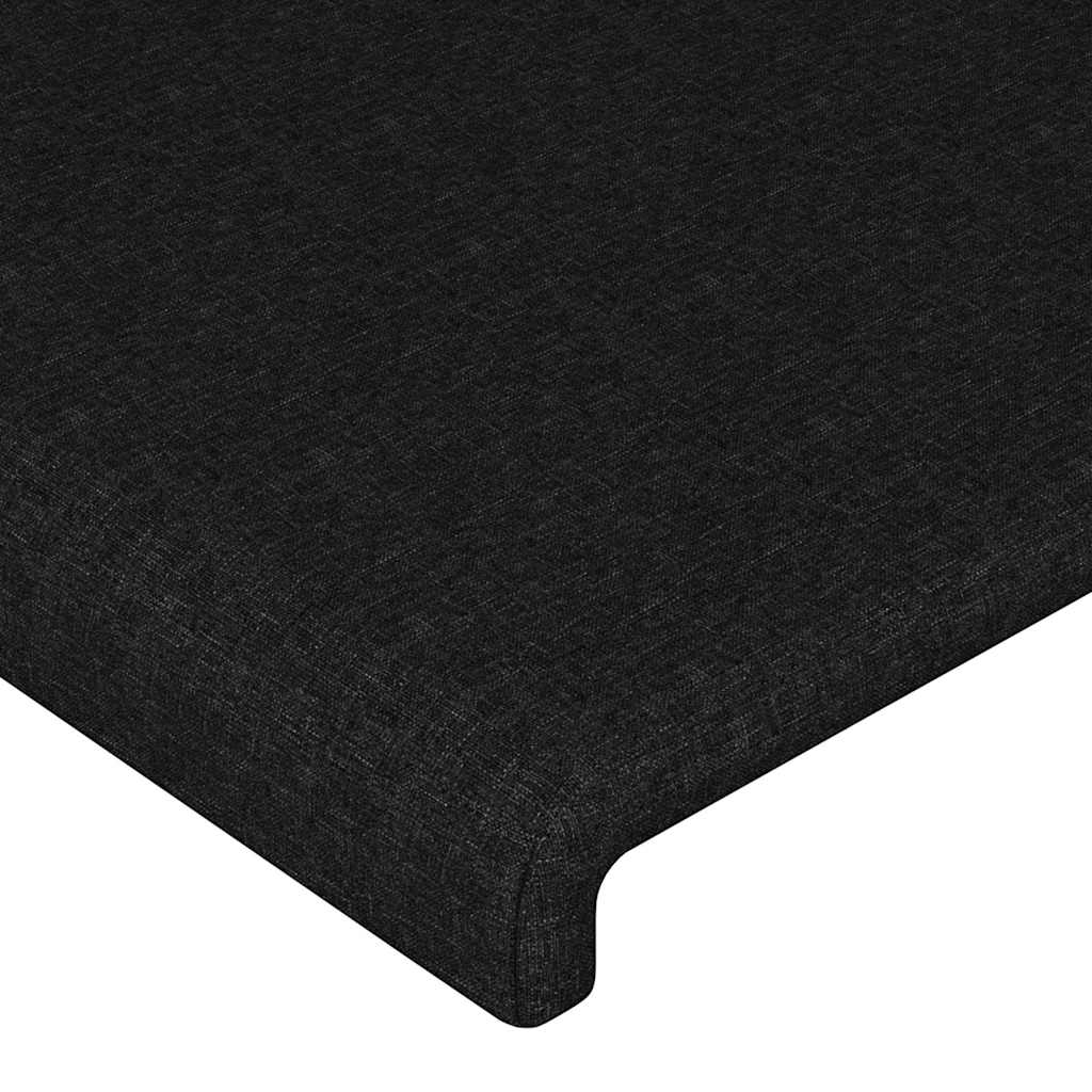 Testiera ad Orecchio Nera 103x23x78/88 cm in Tessuto