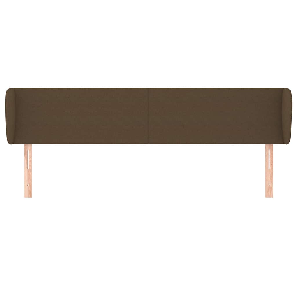 Testiera ad Orecchio Marrone Scuro 183x23x78/88 cm in Tessuto