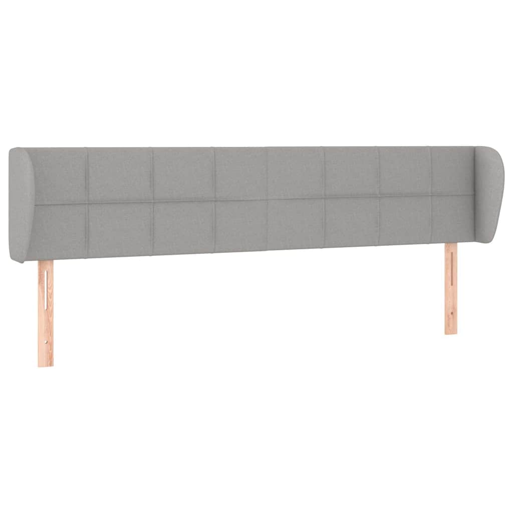 Testiera ad Orecchio Grigio Chiaro 183x23x78/88 cm in Tessuto