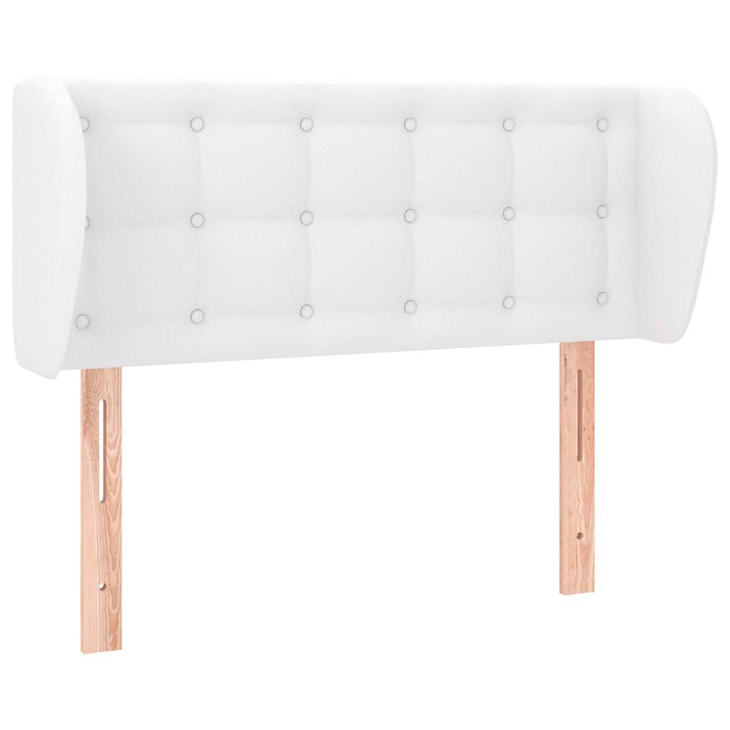 Testiera ad Orecchio Bianca 103x23x78/88 cm in Similpelle