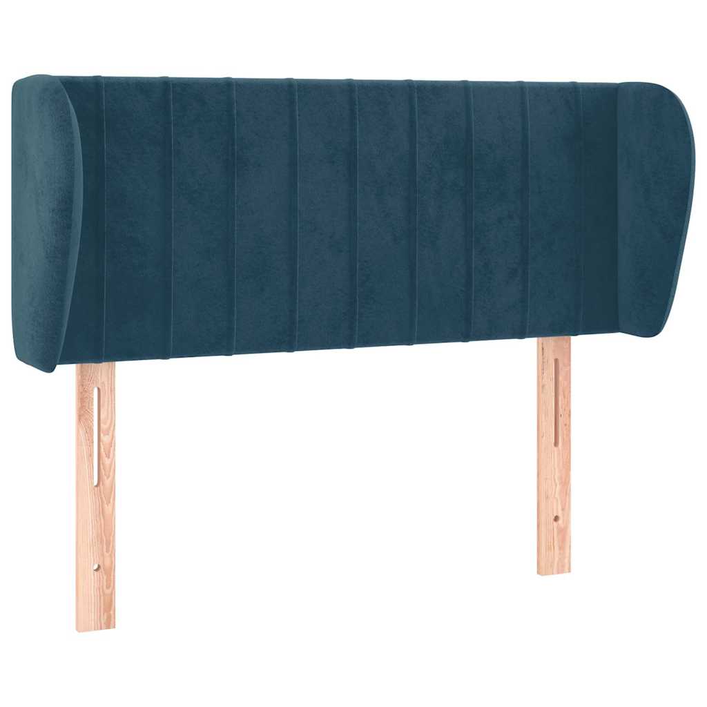 Testiera ad Orecchio Blu Scuro 93x23x78/88 cm in Velluto