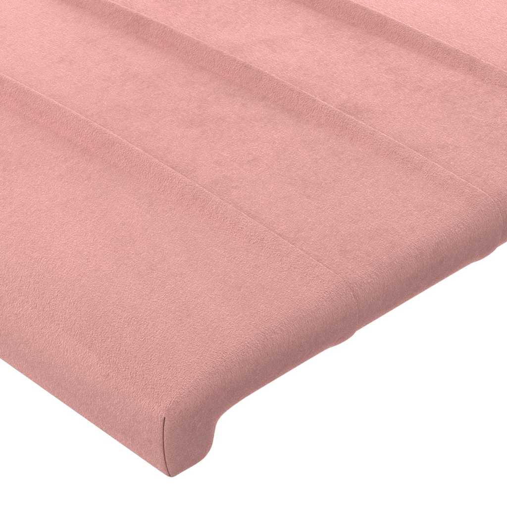 Testiera ad Orecchio Rosa 203x23x78/88 cm in Velluto