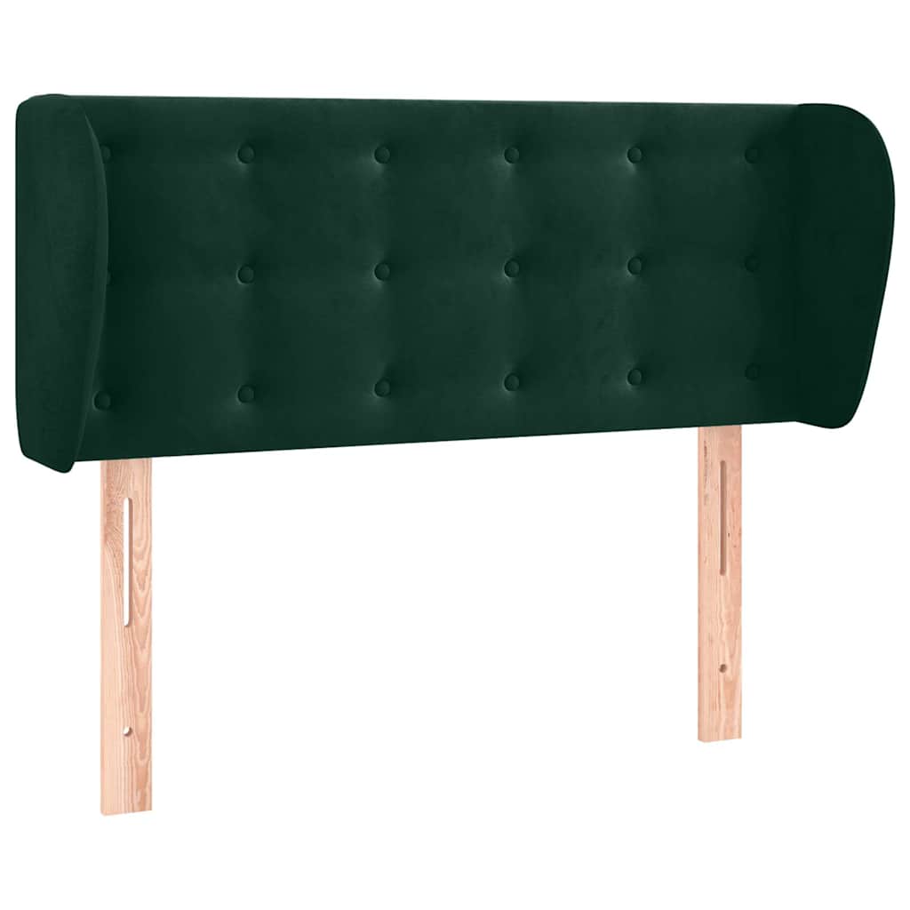 Testiera ad Orecchio Verde Scuro 83x23x78/88 cm in Velluto