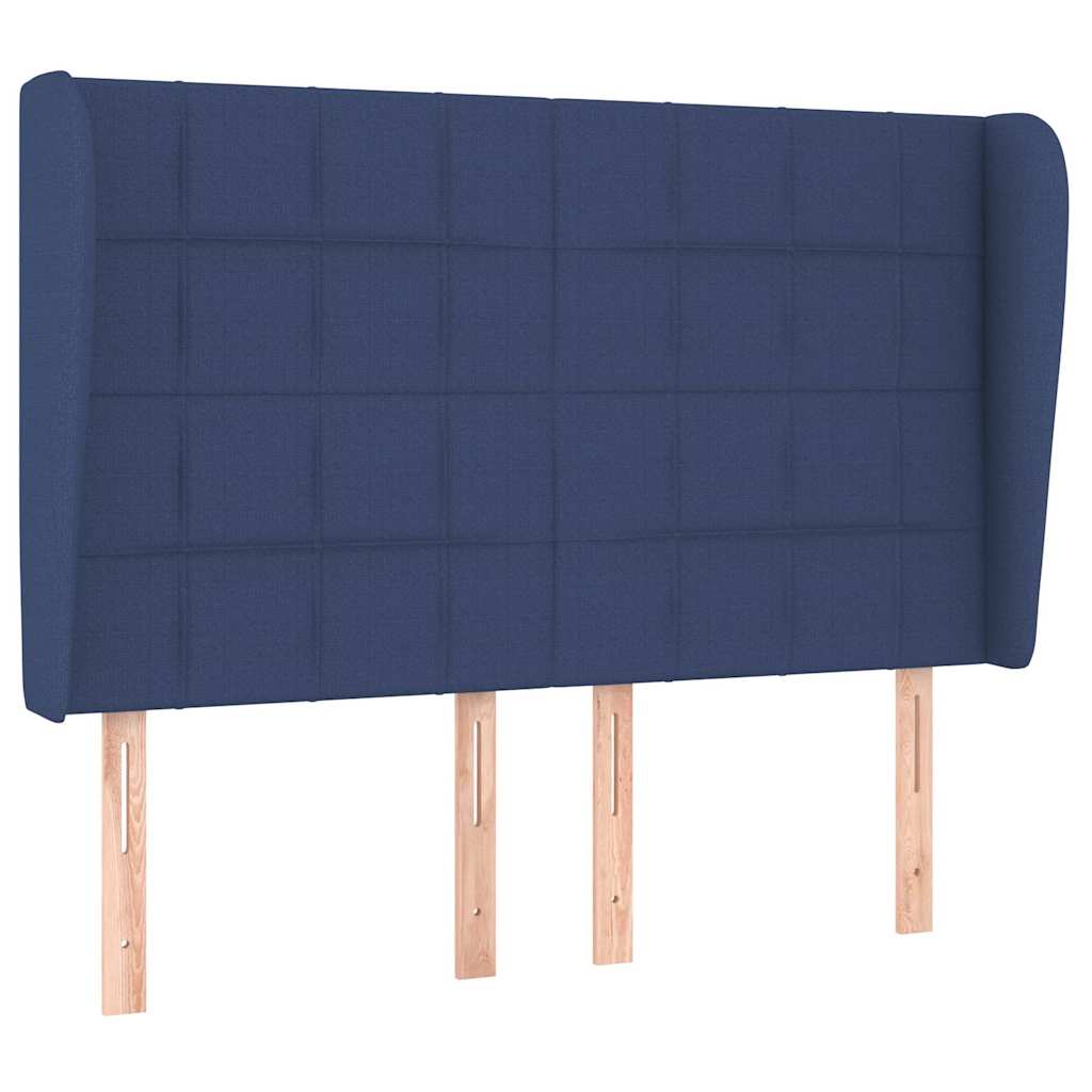 Testiera ad Orecchio Blu 147 x 23 x 118/128 cm in Tessuto