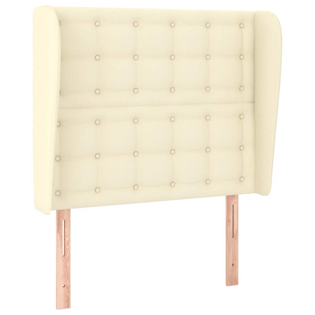 Testiera ad Orecchio Crema 103x23x118/128 cm in Similpelle