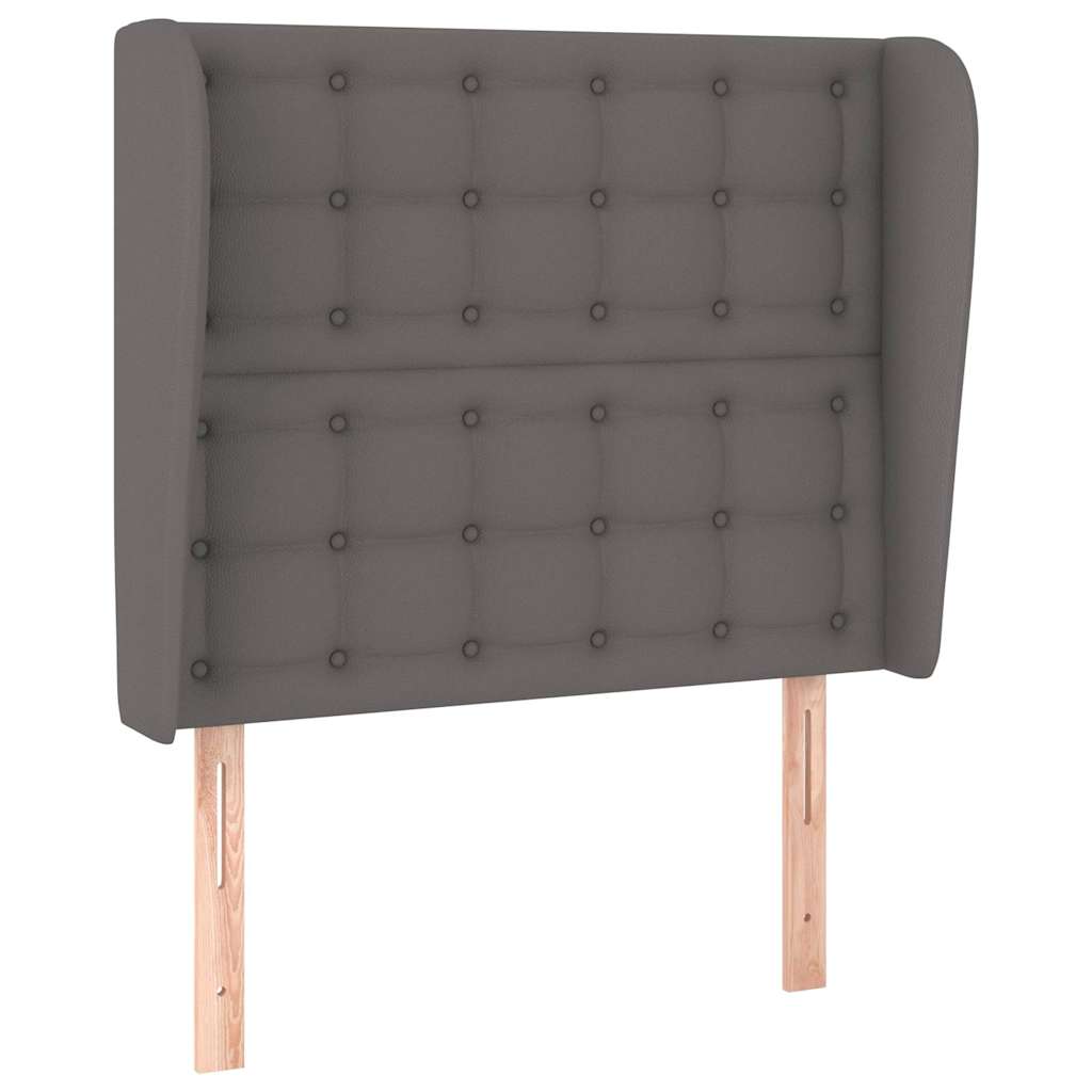 Testiera ad Orecchio Grigio 103x23x118/128cm in Similpelle