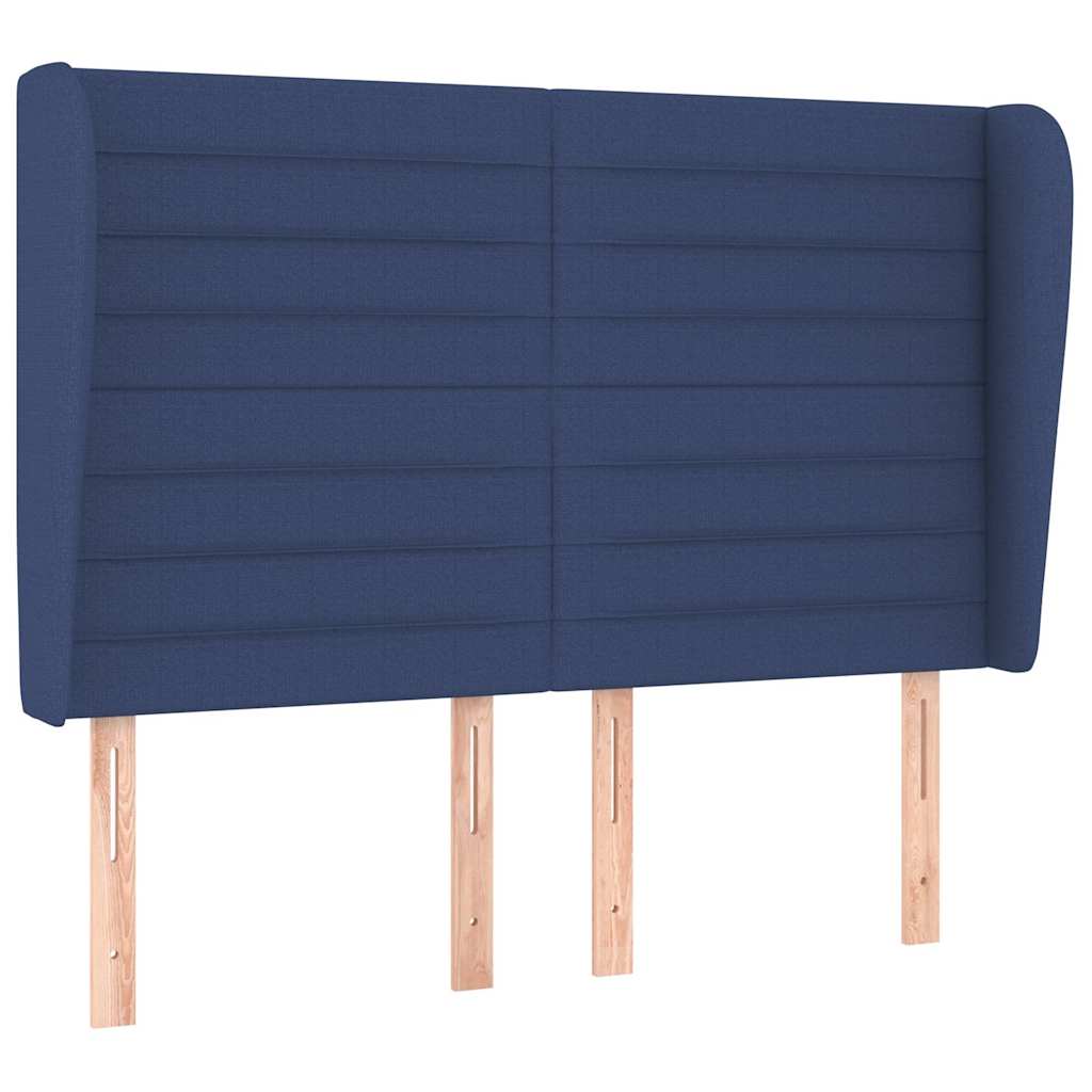 Testiera ad Orecchio Blu 147 x 23 x 118/128 cm in Tessuto