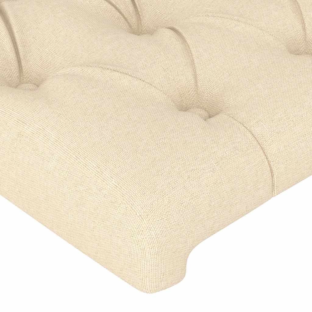 Testiera ad Orecchio Crema 83x23x118/128 cm in Tessuto