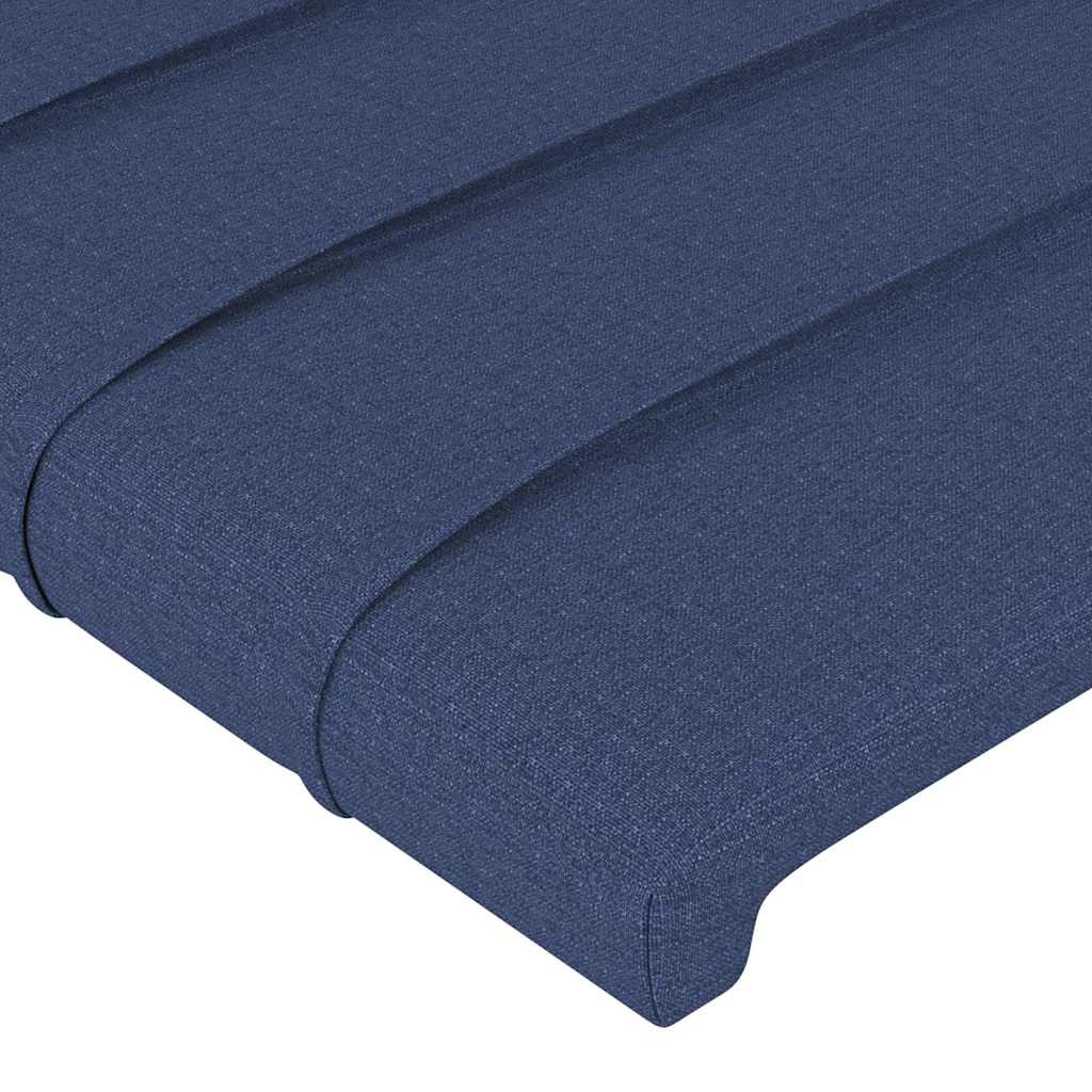 Testiera ad Orecchio Blu 203x16x118/128 cm in Tessuto