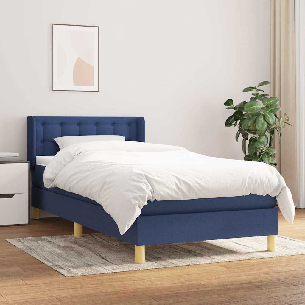 Giroletto a Molle con Materasso Blu 90x200 cm inTessuto