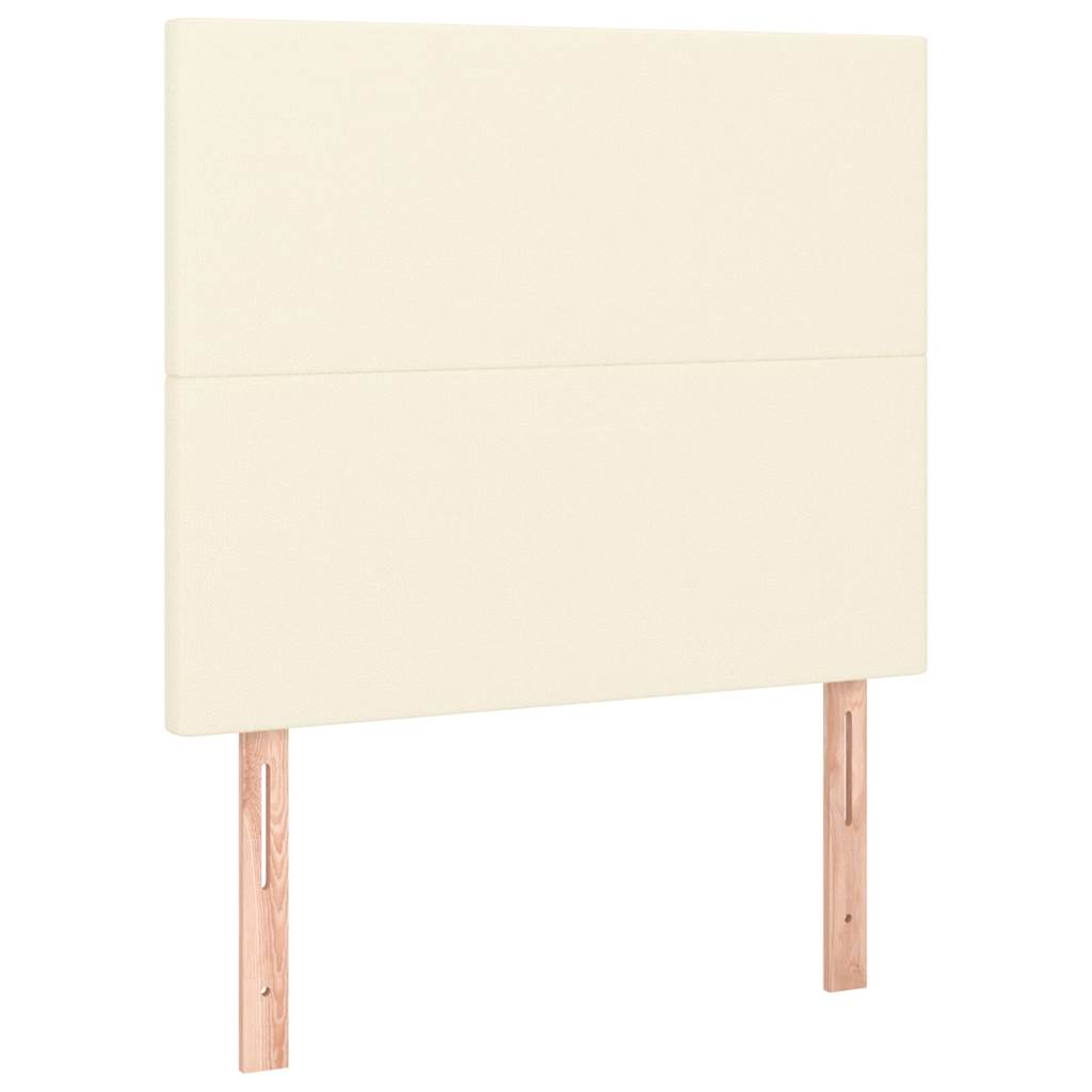 Giroletto con Testiera Crema 100x200 cm in Similpelle