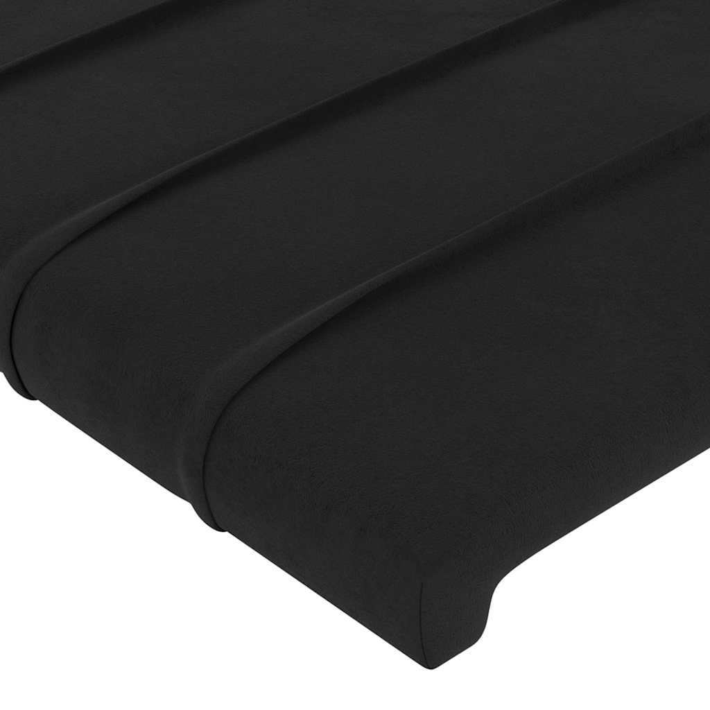 Giroletto senza Materasso Nero 100x200 cm in Velluto