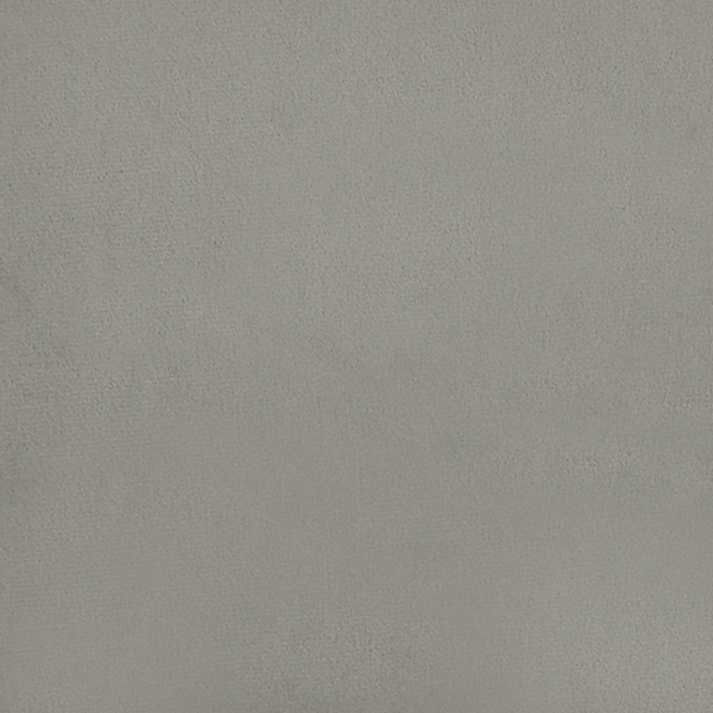 Giroletto con Testiera Grigio Chiaro 180x200 cm in Velluto