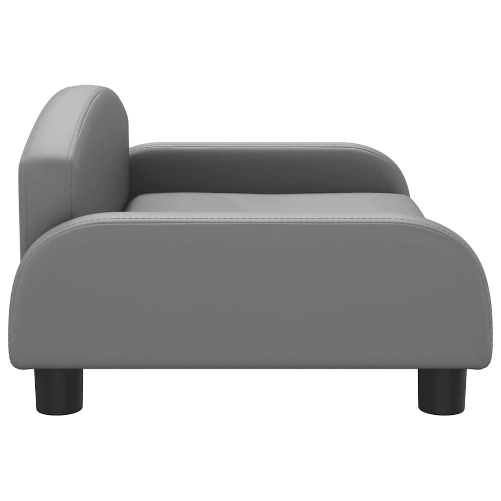 Divano per Bambini Grigio 70x45x30 cm in Similpelle