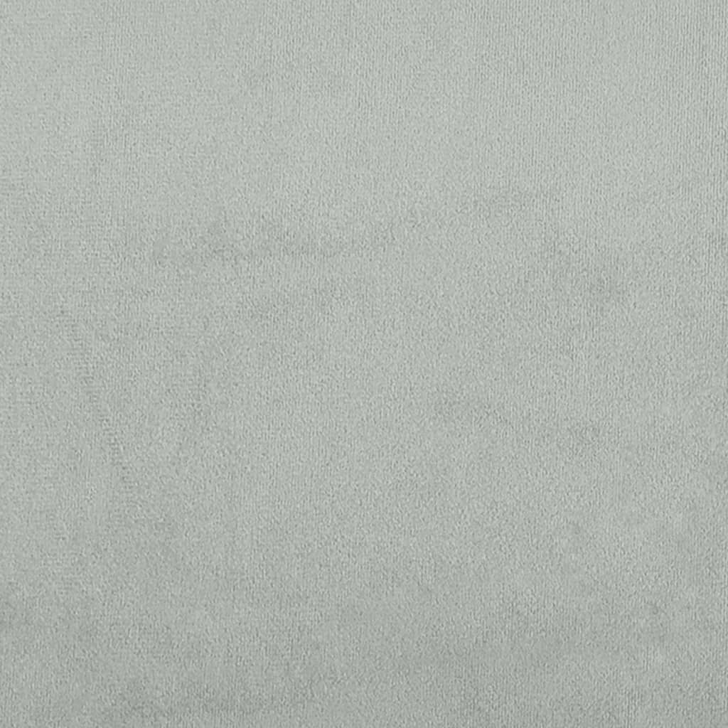 Divano Letto con Materasso Grigio Chiaro 80x200 cm in Velluto