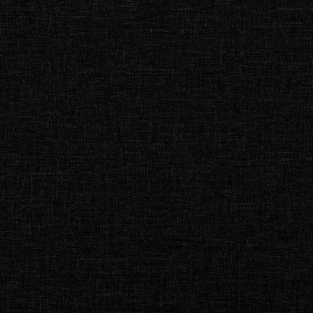 Divano Letto Estraibile con Cassetti Nero 100x200 cm in Tessuto