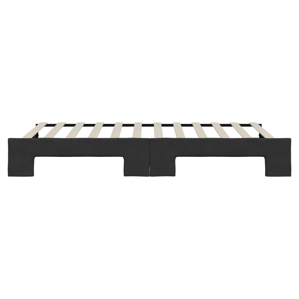 Divano Letto con Letto Estraibile Nero 100x200 cm in Tessuto